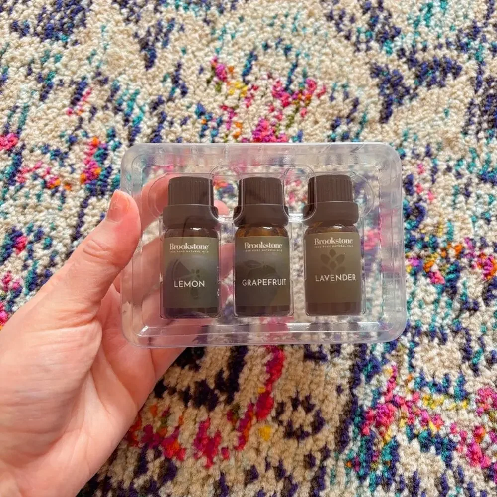NWOT✨ Brookstone Essential Oils Set of 3 Lemon Grapefruit Lavender